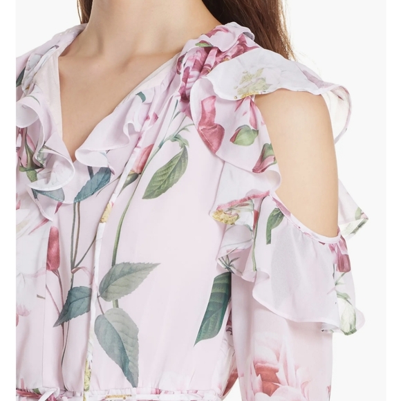 🍒NWT🍒 TED BAKER BABY PINK FLORAL DRESS - Picture 3 of 6